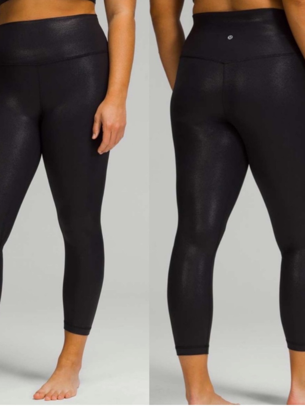 Lululemon Align Leggings Shine in Radiate Foil Print Black | Size 16, 25” Inseam